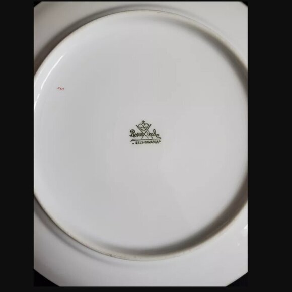 Antique Early 1900s ROSENTHAL SELB BAVARIA Floral Dessert Plate Gold Trim 7.5" - Picture 5 of 6